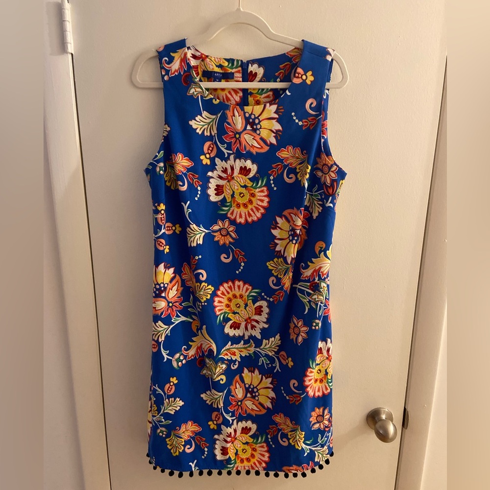Apt. 9 Blue and Orange Sleeveless Sheath Dress
